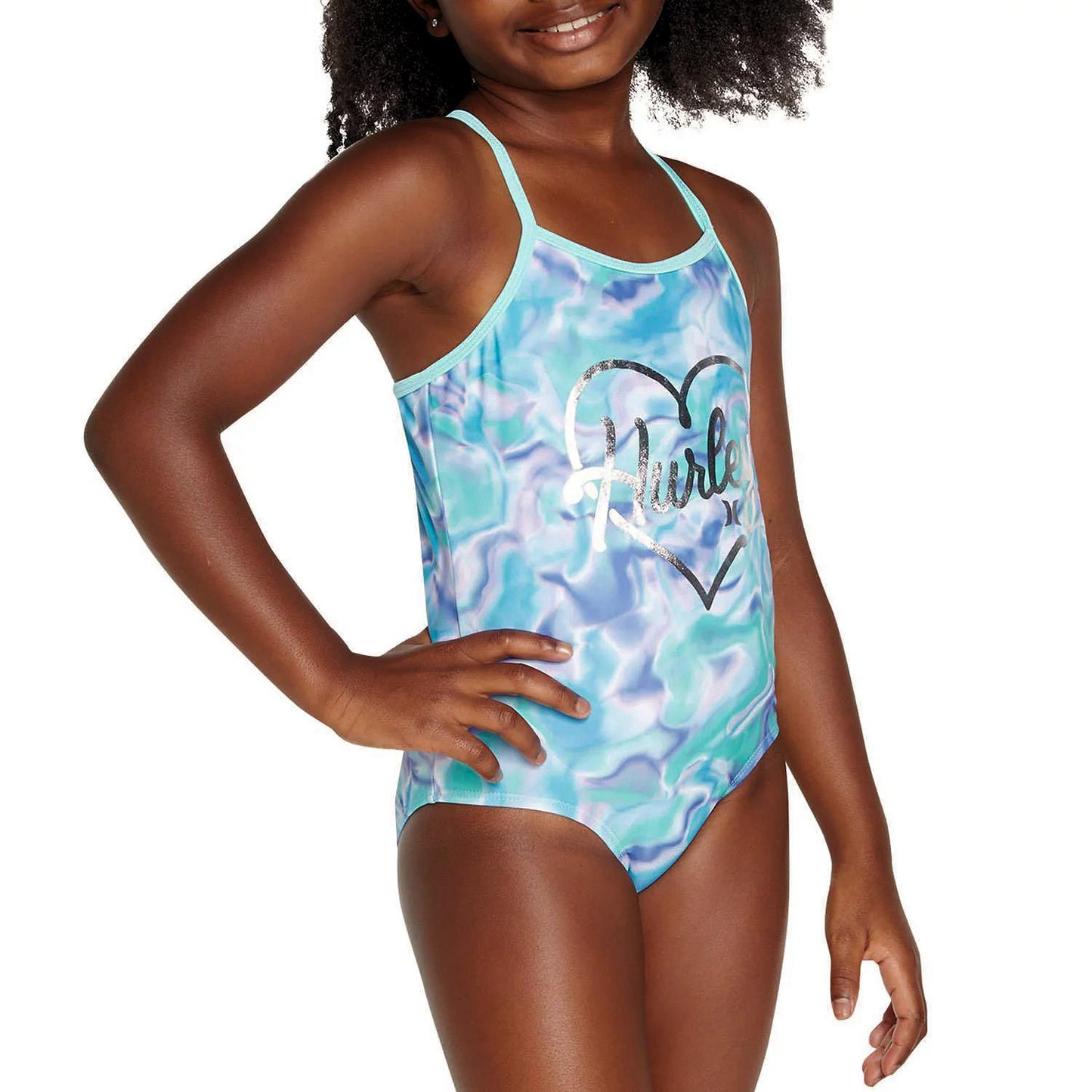 Hurley Girl's UPF 50+ One-Piece Quick Dry Swimsuit