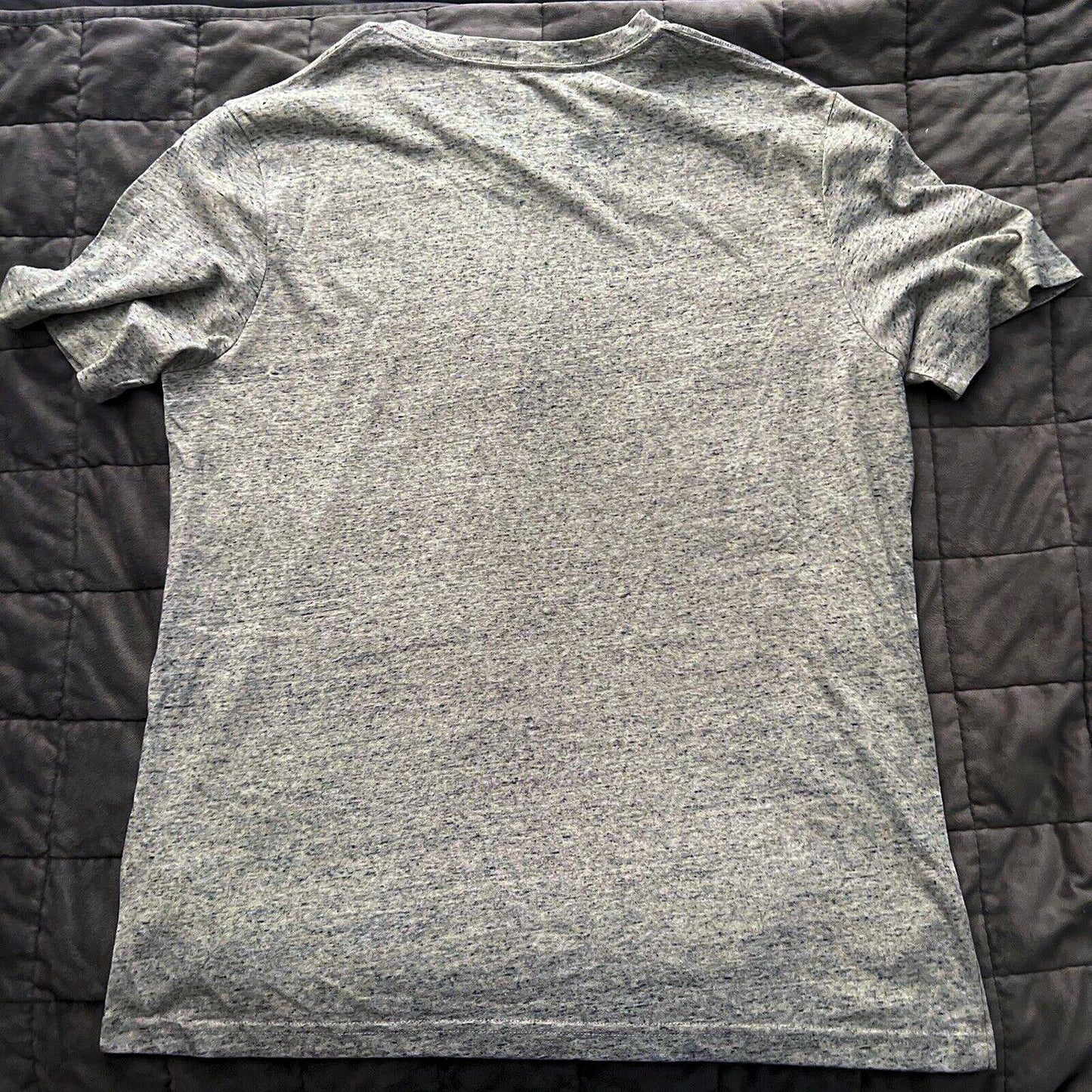 Tampa Bay Rays Heather Gray Blue Logo T-Shirt Genuine Merchandise Majestic