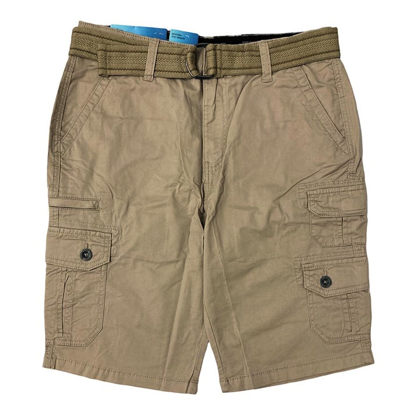 Iron Co Men's Comfort Flex Waistband Stretch Twill Cargo Shorts