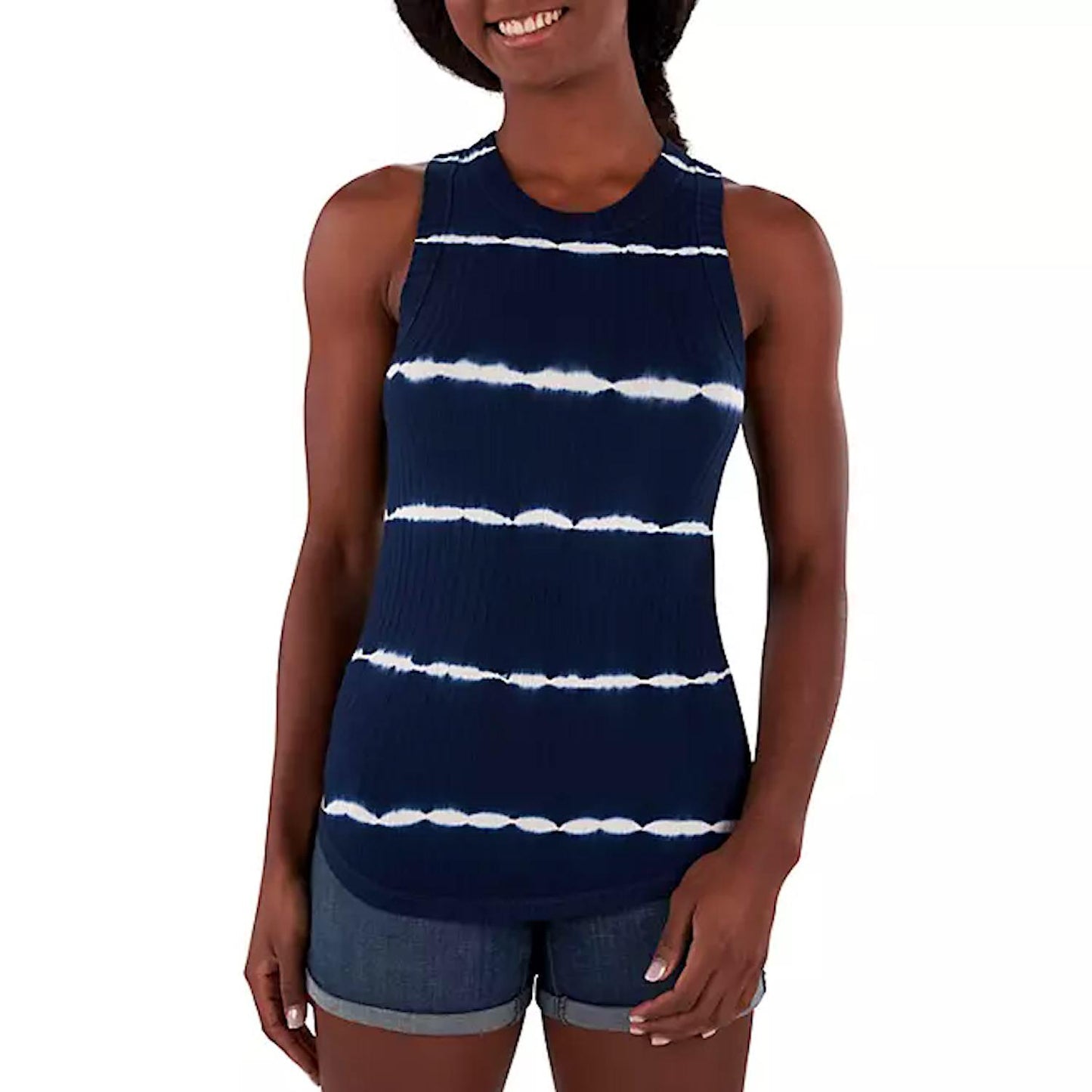 Member's Mark Women's Sleeveless Rib Cutaway Fitted Tank Top