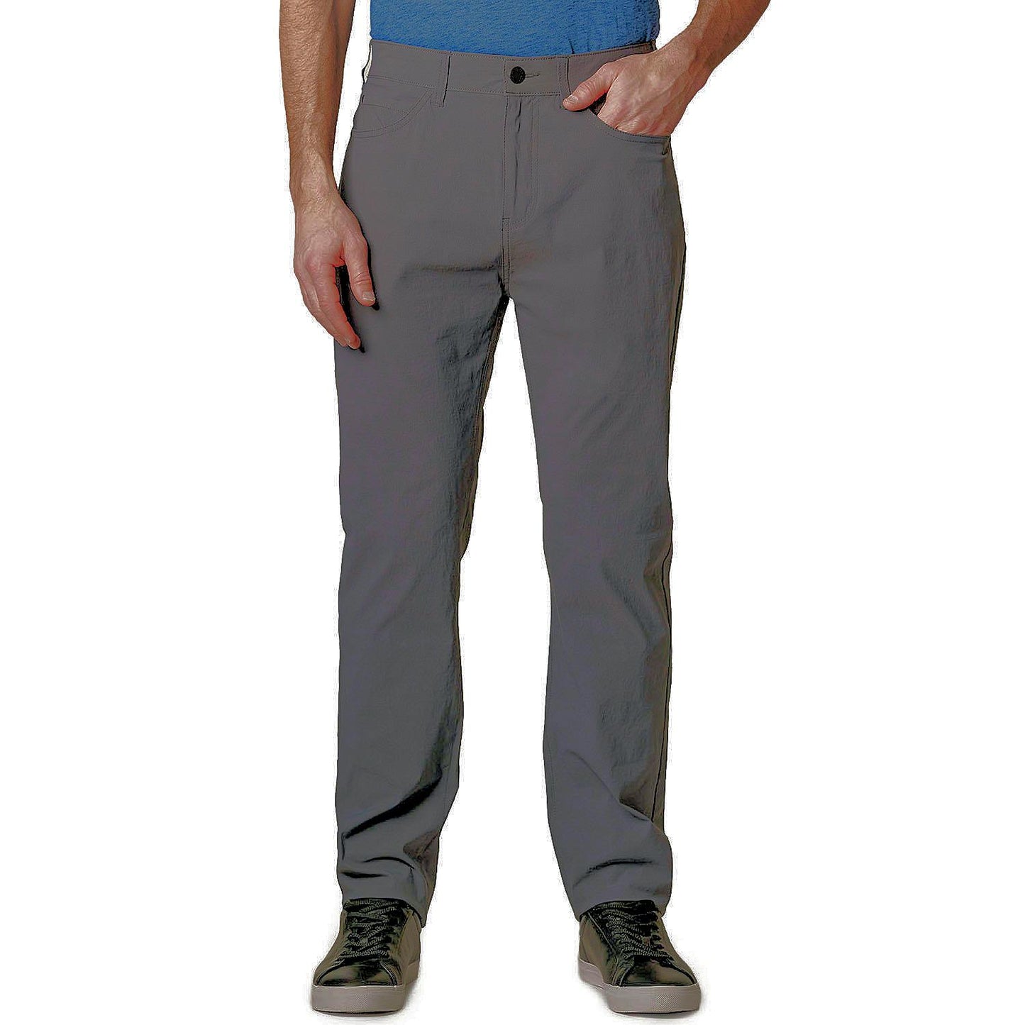 Denali UPF 50 Travel Pants Stretch NWT Straight Fit Flex Waistband Easy Travel Dusty Grey 40x30
