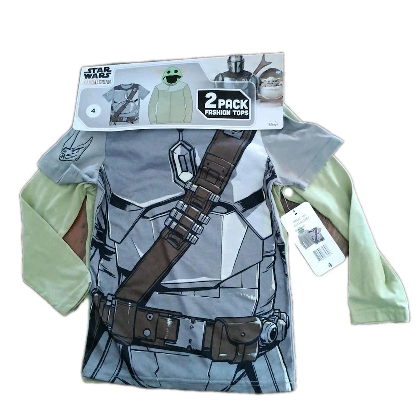 Star Wars The Mandalorian Baby Yoda Boy's Hoodie & T-Shirt Set 4