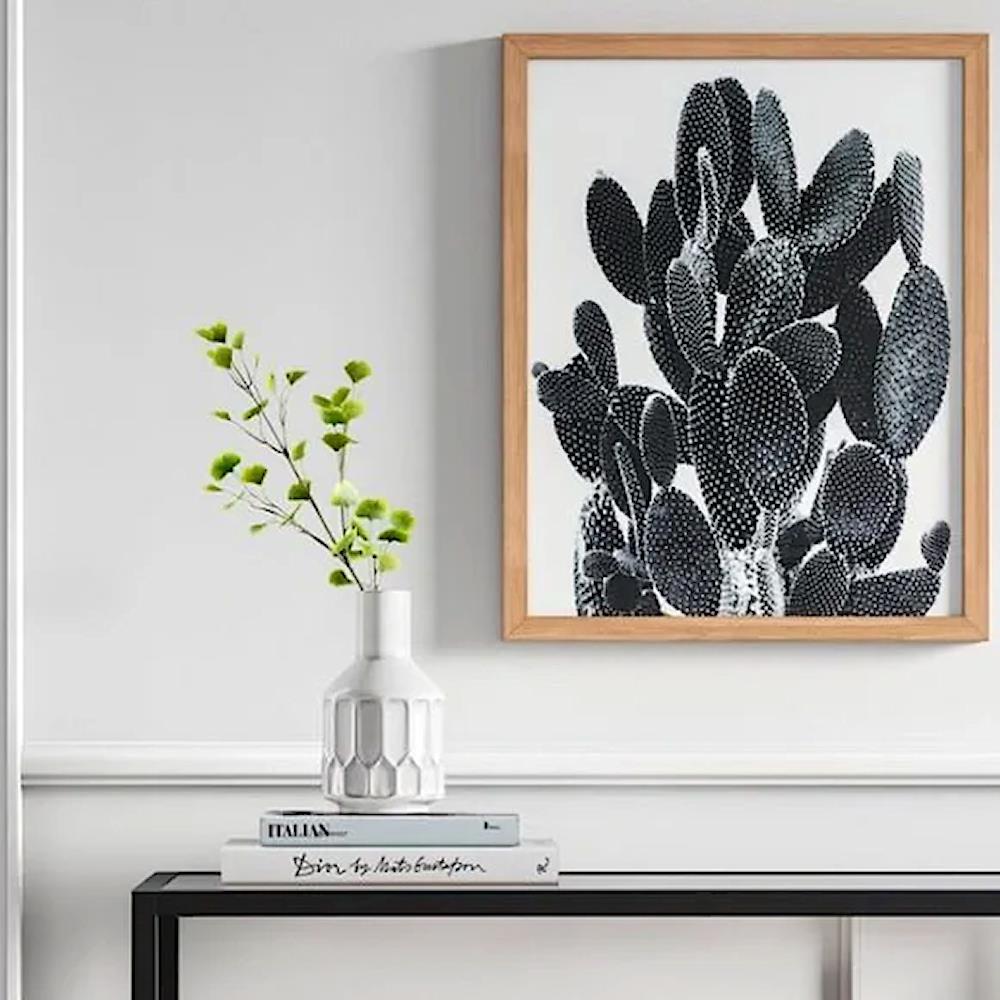 Project 62 16”x 20” A Prickly Pear - Cactus Framed Print Oak Frame