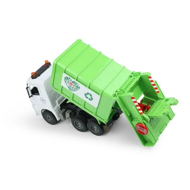Garbage Recycling Truck Working Lights and Sounds 1:20 Scale Green