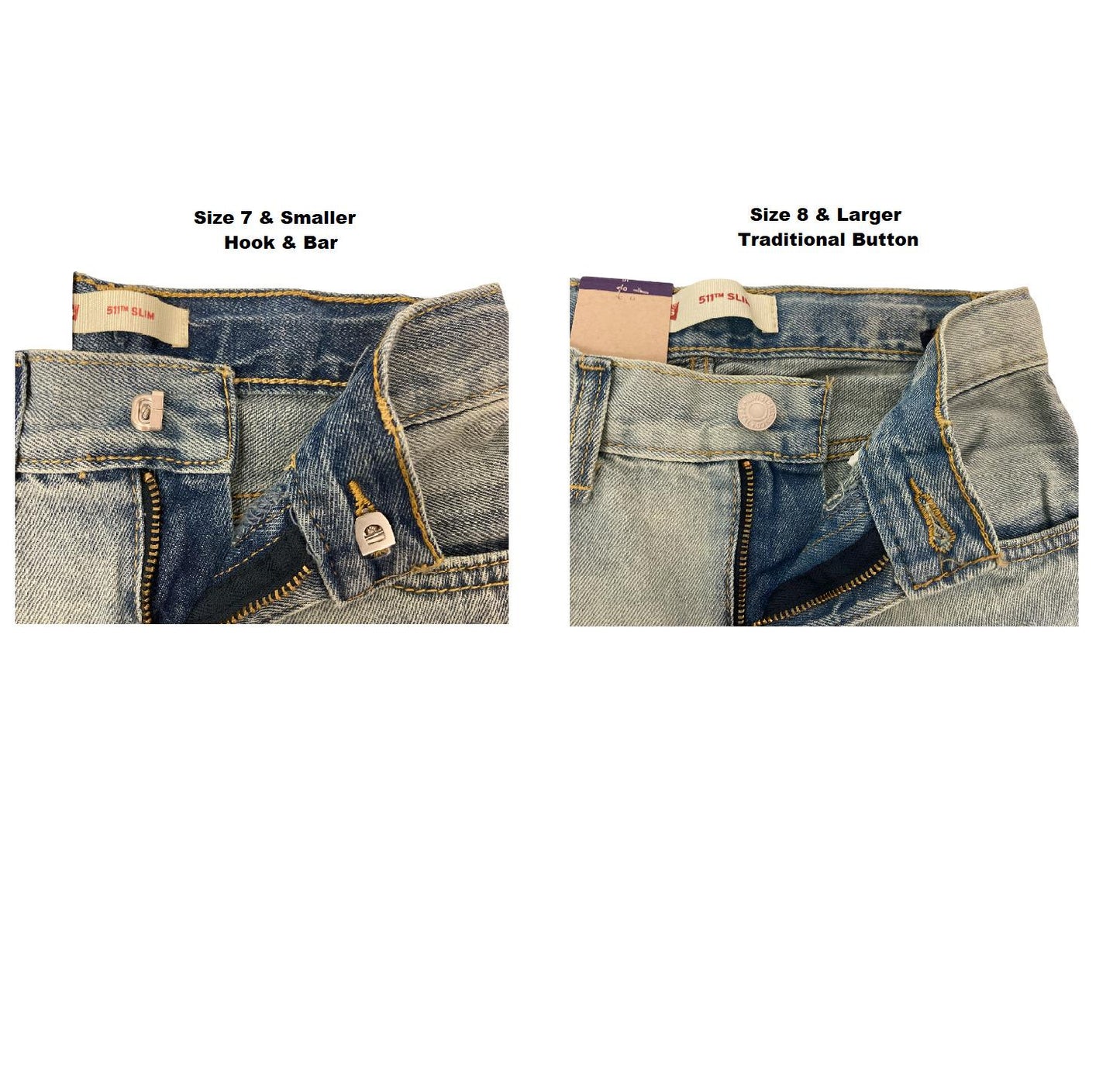 Levi Boy's 511 Adjustable Waistband Stretch Denim Shorts