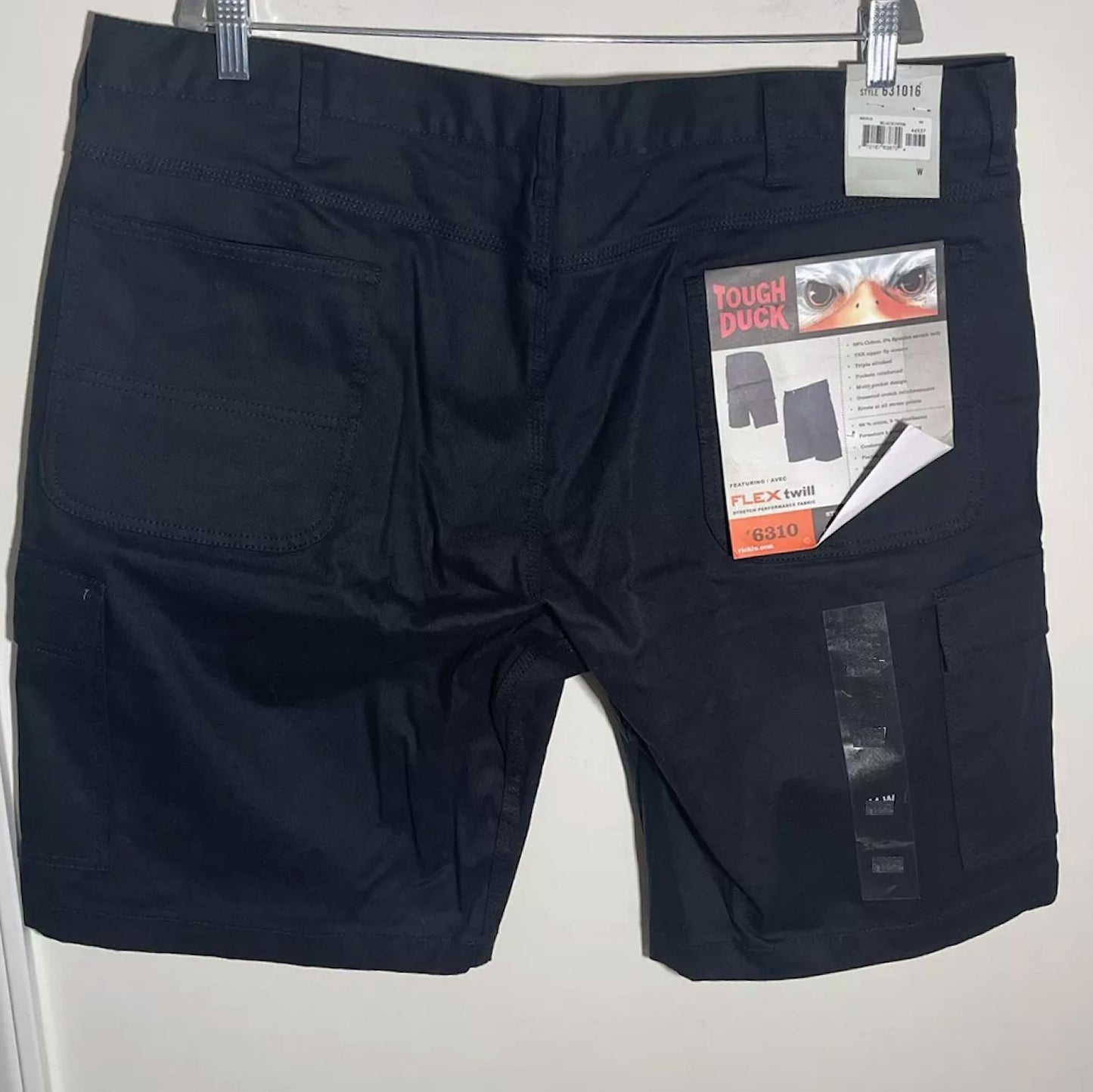 Tough Duck Shorts Men's Flex Twill Cargo Shorts Black 38