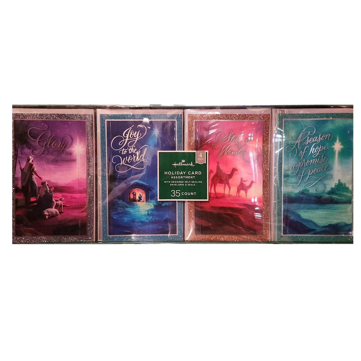 Hallmark Boxed Christmas Cards Assortment, Religious (4 Designs, 35 Cards and Envelopes)