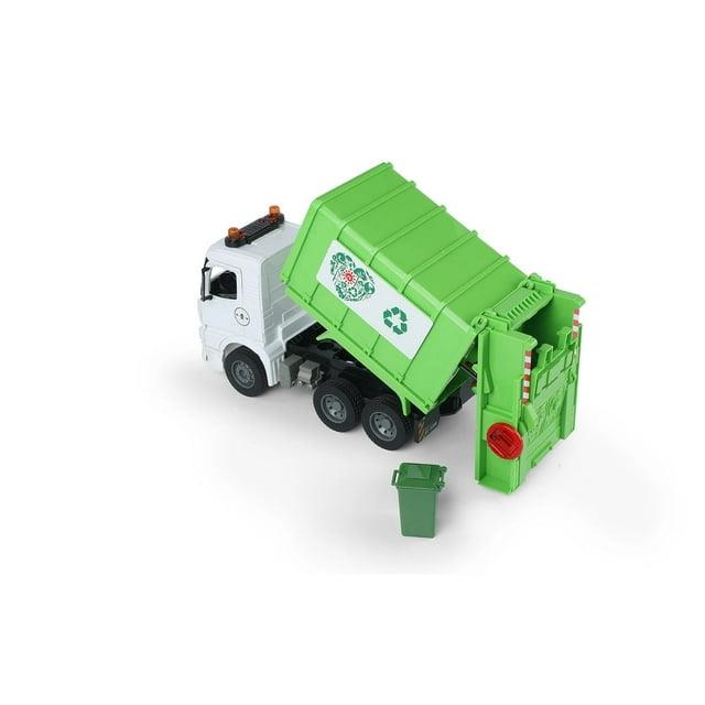 Garbage Recycling Truck Working Lights and Sounds 1:20 Scale Green