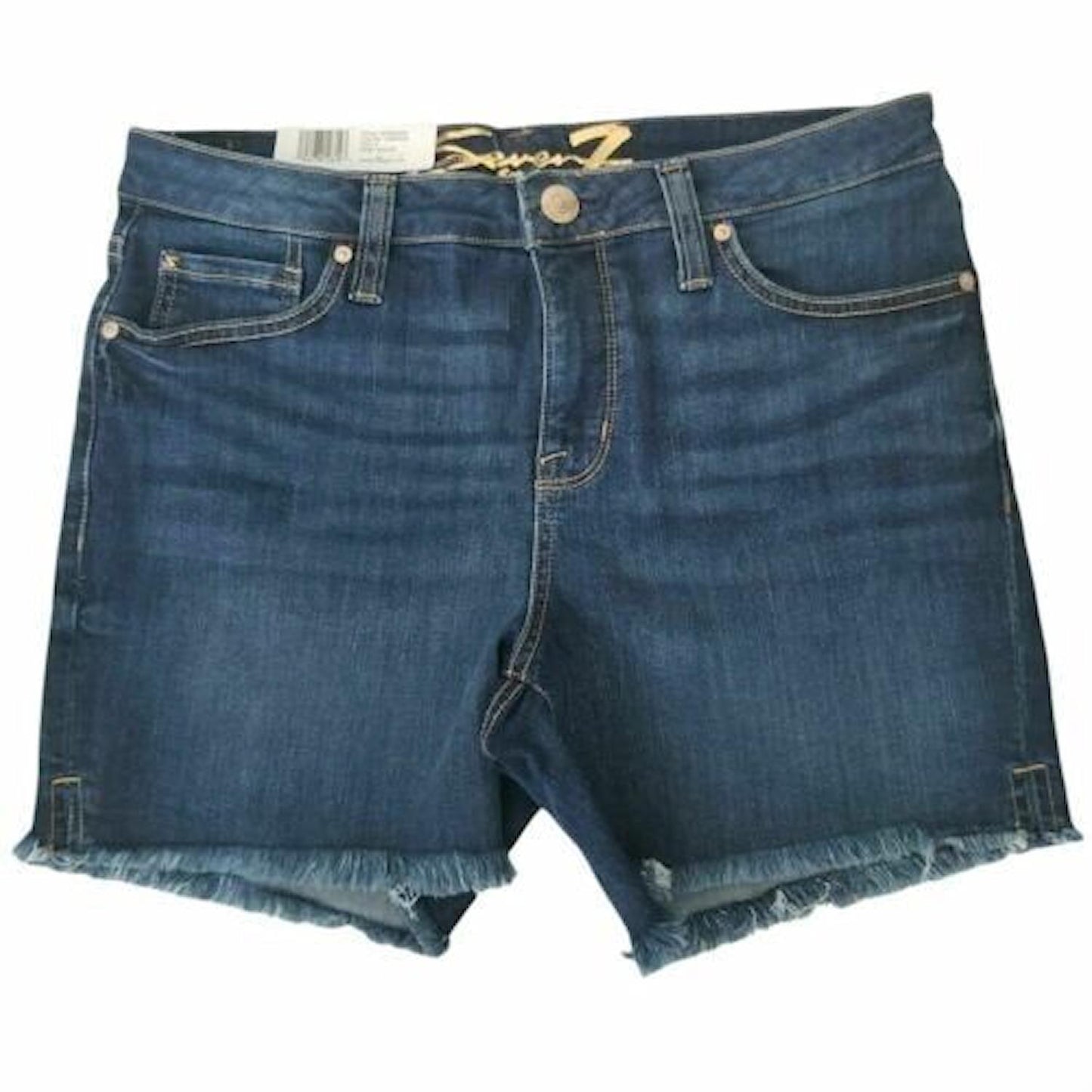 Seven7 Women's 5" Fray Hem Denim Weekend Shorts
