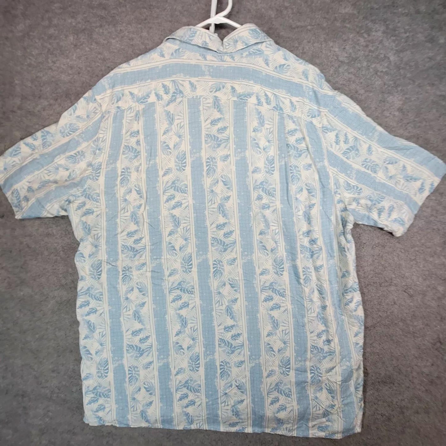 VINTAGE SILK CIRCA 1969 Shirt Mens Light Blue White Washable Silk Blend XXL