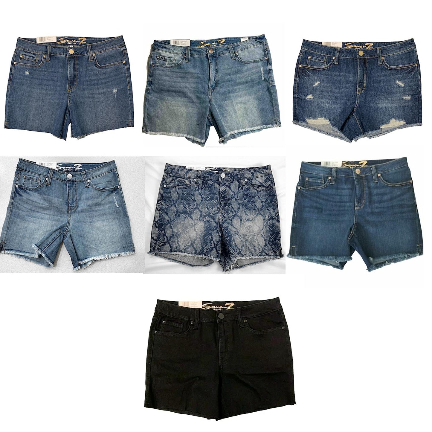 Seven7 Women's 5" Fray Hem Denim Weekend Shorts