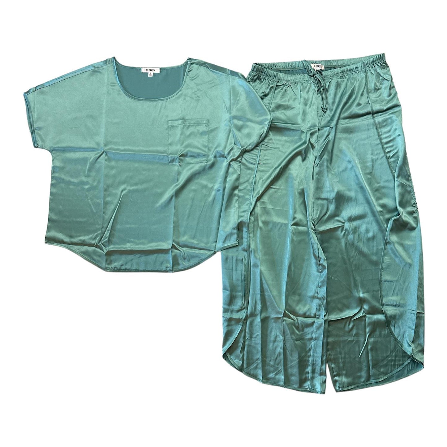 BB Dakota Steve Madden 2 Piece Silky Satin Lounge Set