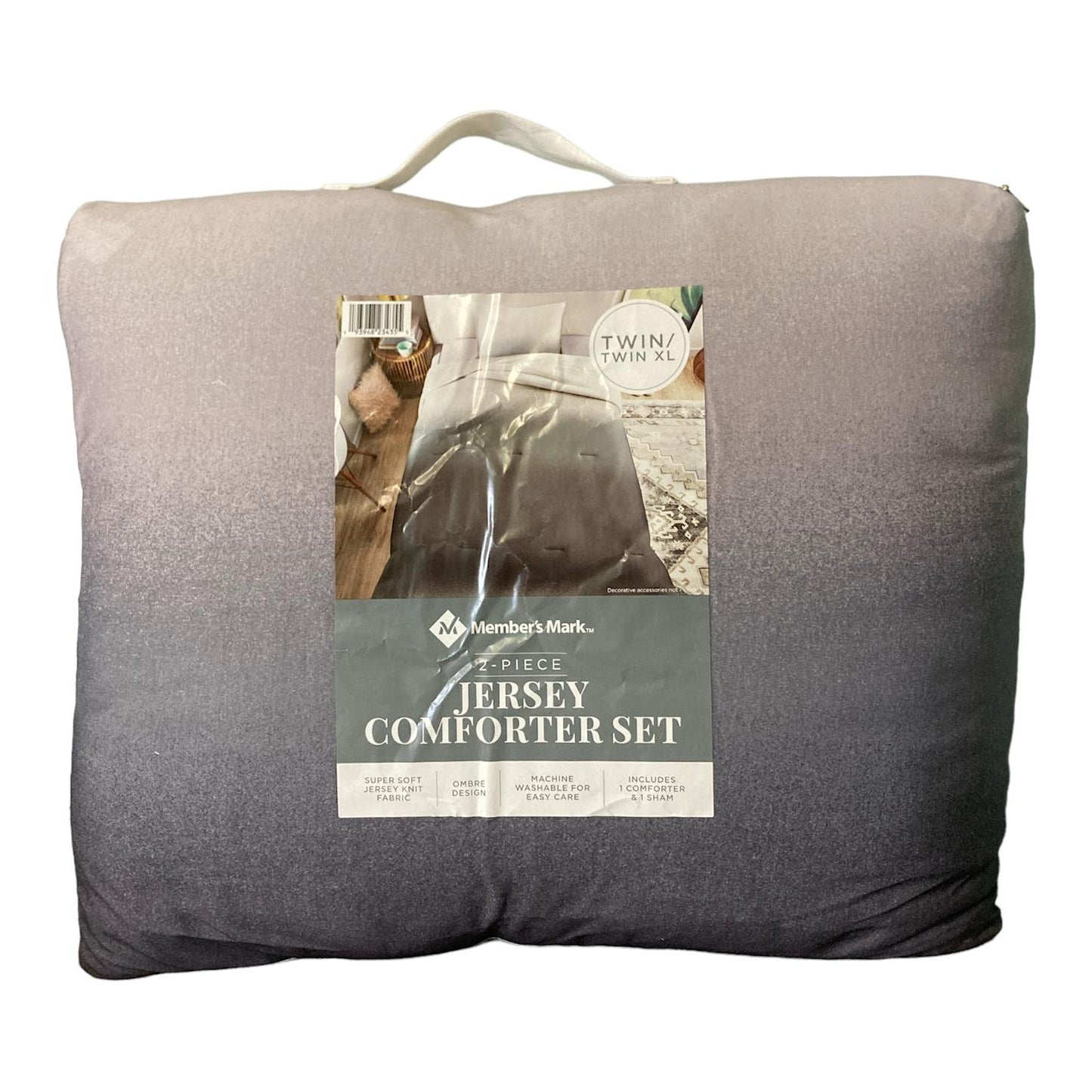 Member's Mark Super Soft Ombre Jersey Comforter & Sham Set, Twin/Twin XL