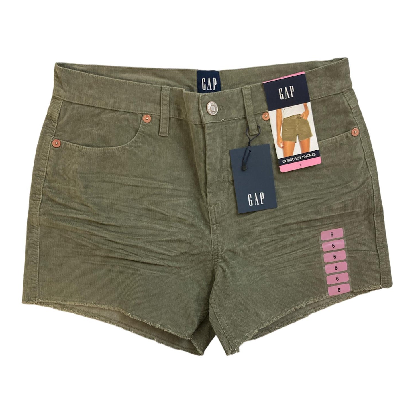 GAP Women's Frayed Hem 4" Inseam Corduroy Shorts