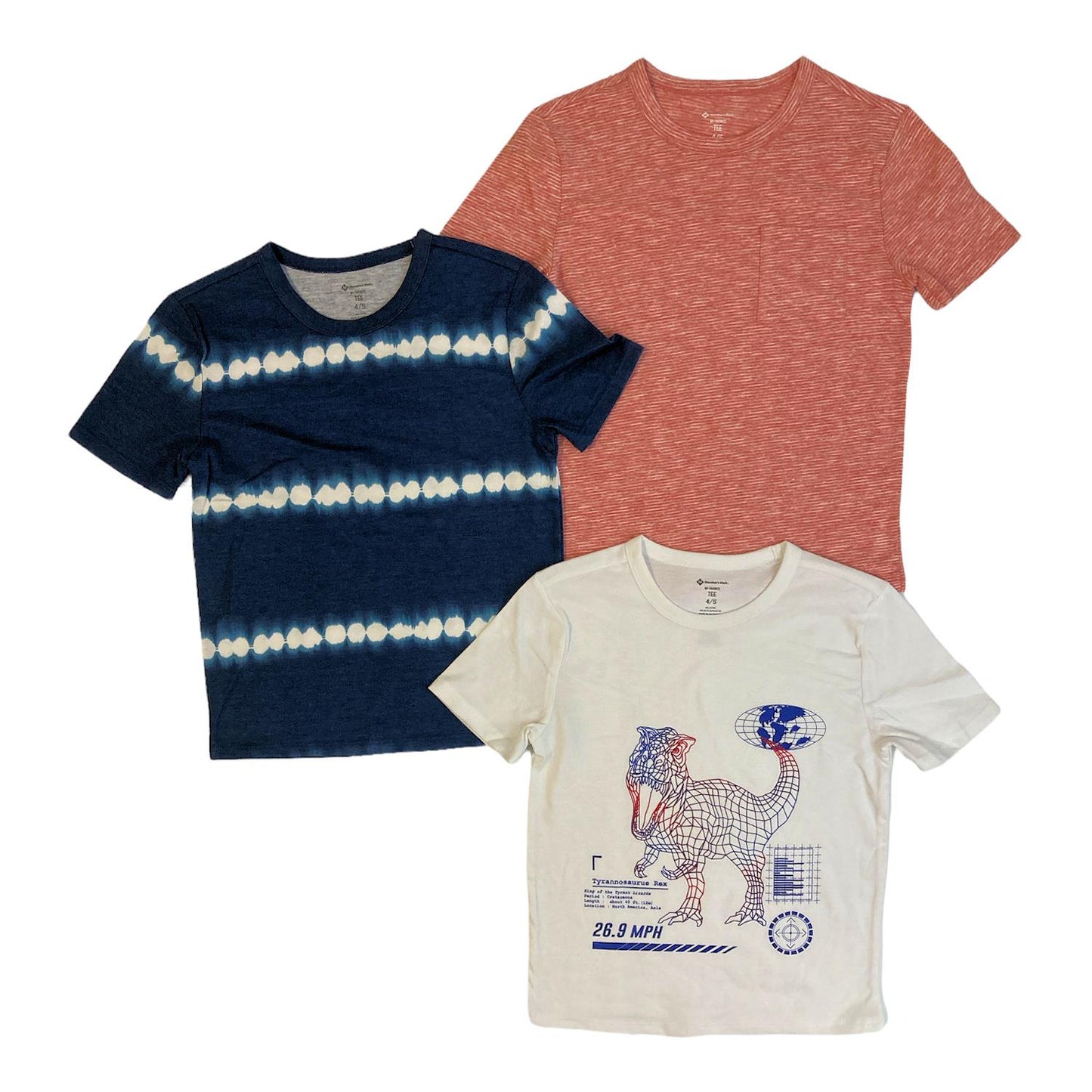 Member's Mark Boy's 3-Pack My Favorite Crew Neck Tees