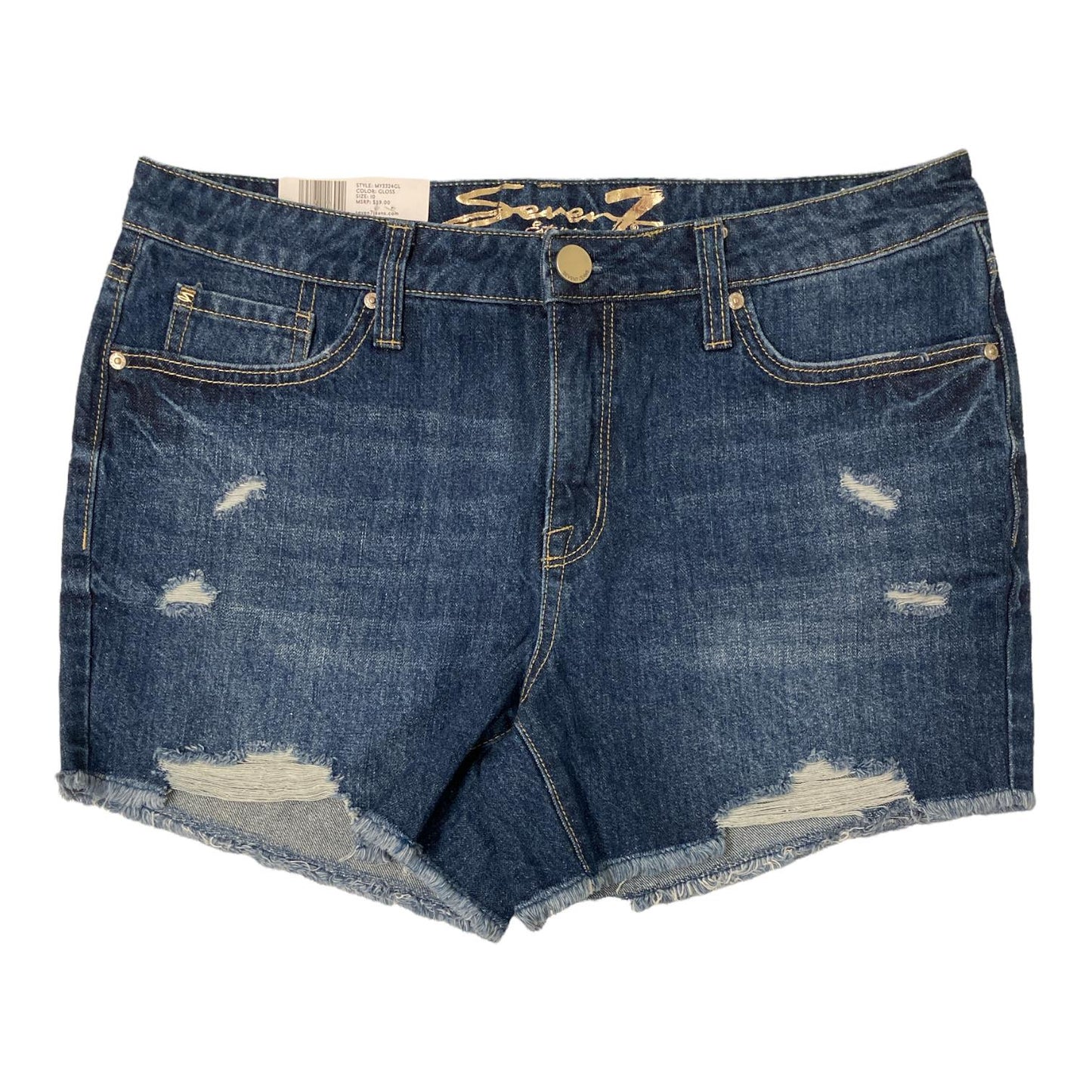 Seven7 Women's 5" Fray Hem Denim Weekend Shorts