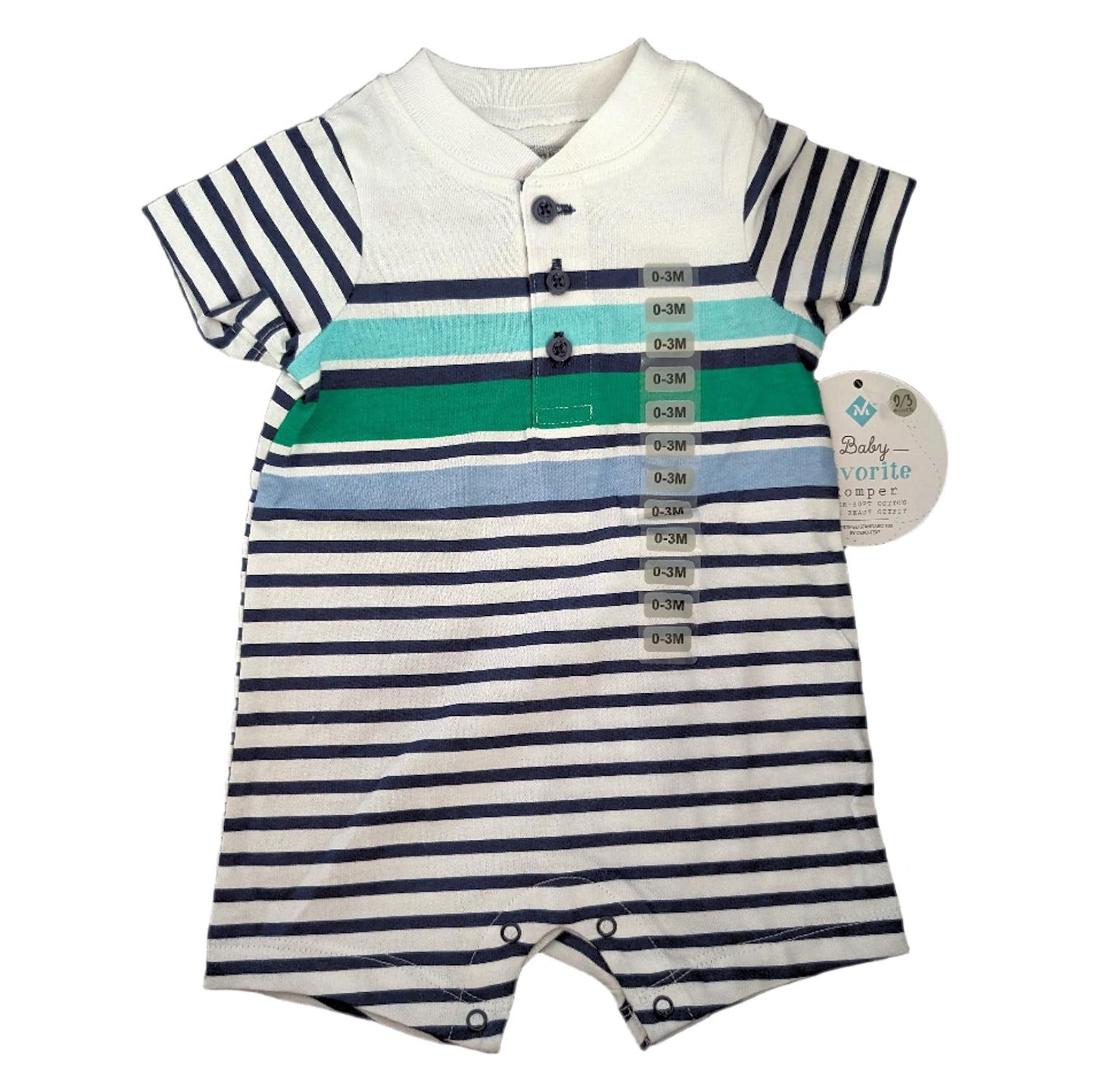Member's Mark Baby Boy Super Soft Cotton Baby Favorite Romper