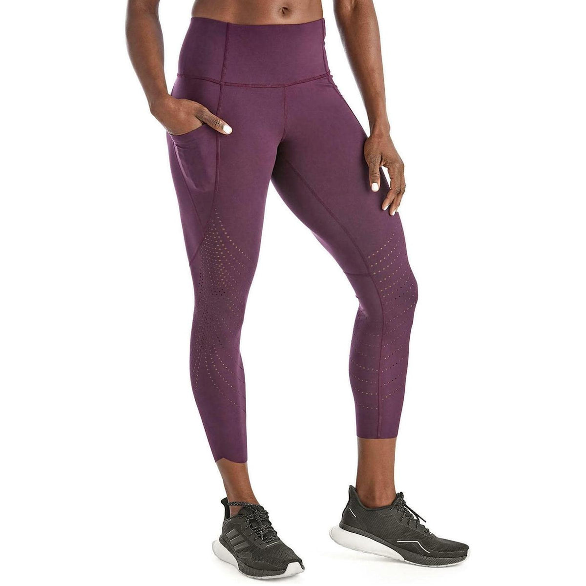 Member's Mark Ladies Active Perforated Pocket Legging (Agate Purple, S)