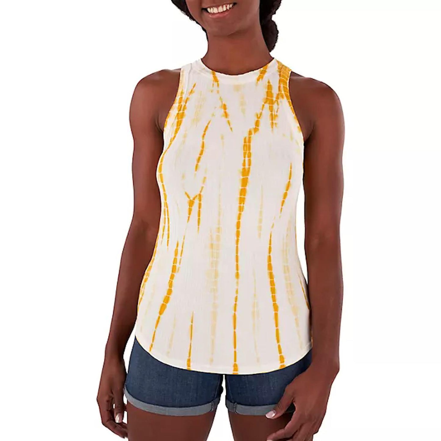 Member's Mark Women's Sleeveless Rib Cutaway Fitted Tank Top