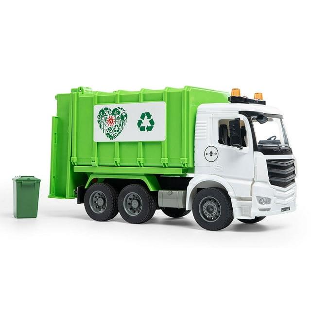 Garbage Recycling Truck Working Lights and Sounds 1:20 Scale Green