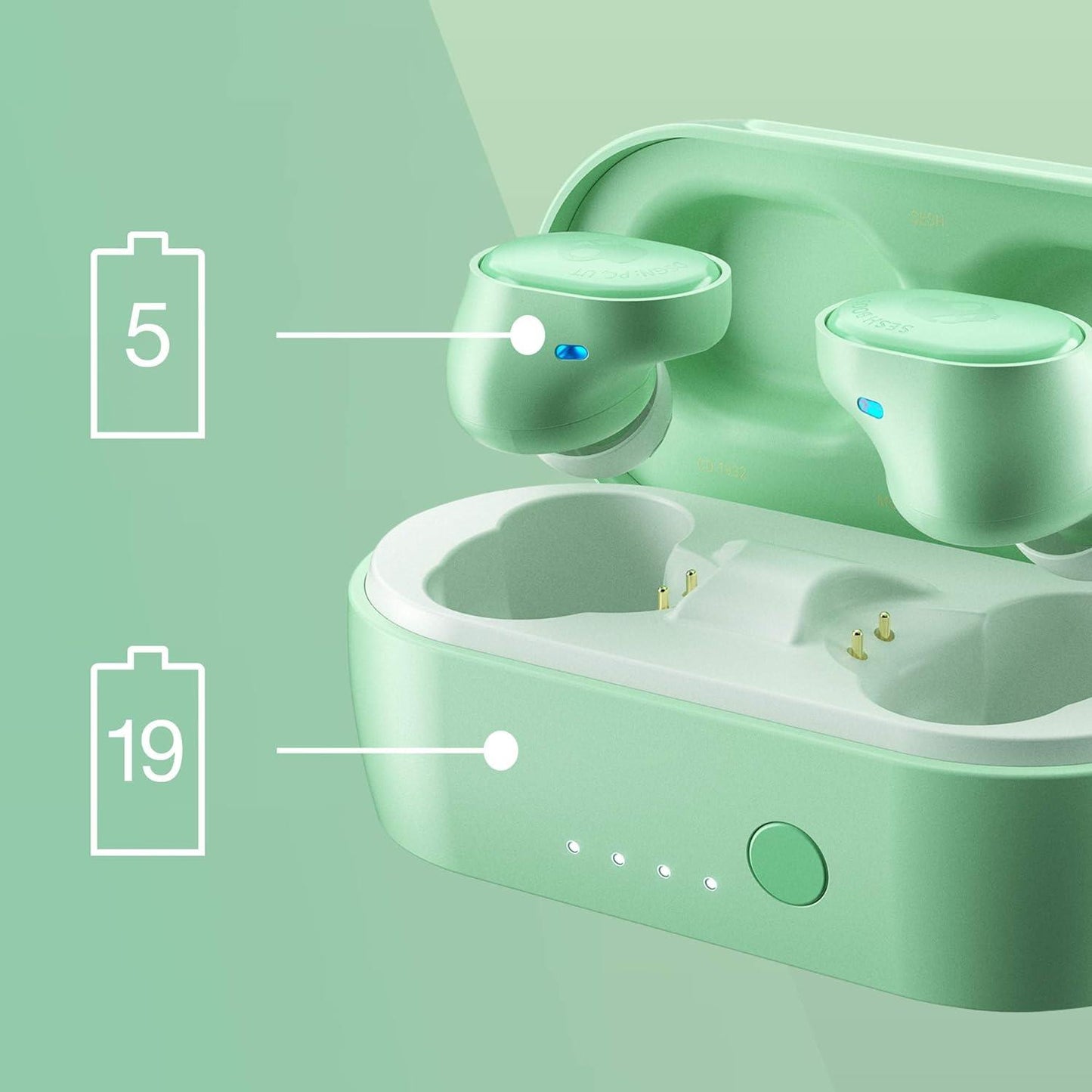 Skullcandy Sesh Evo In-Ear Wireless Earbuds - Pure Mint