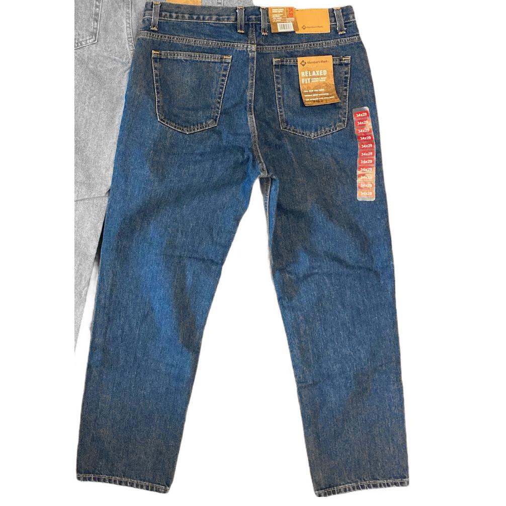 Member's Mark Men's Heavy Weight Denim Relaxed Fit 5-Pocket Jeans Medium Wash
