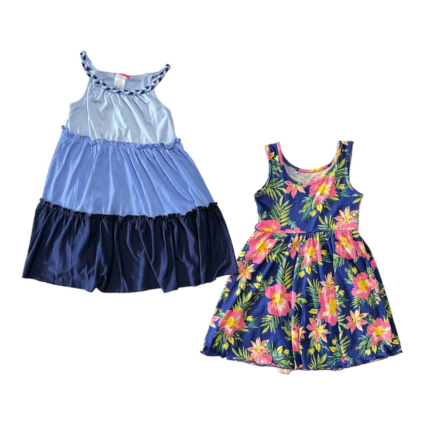 Zunie Girl Girl's 2-Pack Soft Knit Sleeveless Any Occasion Dresses Sundress