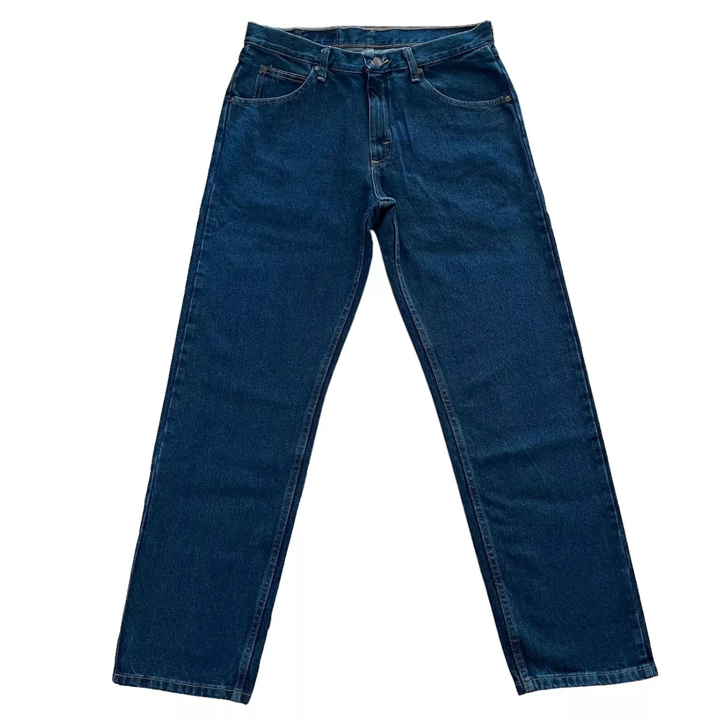 Wrangler Men's Five Star Premium Denim Relaxed Fit Straight Leg Jeans Dark Rinse 30x30
