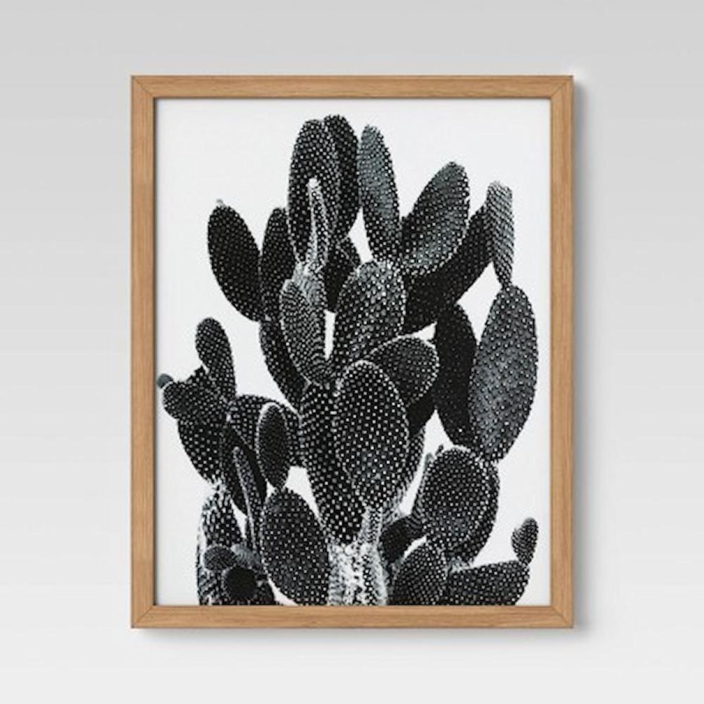 Project 62 16”x 20” A Prickly Pear - Cactus Framed Print Oak Frame