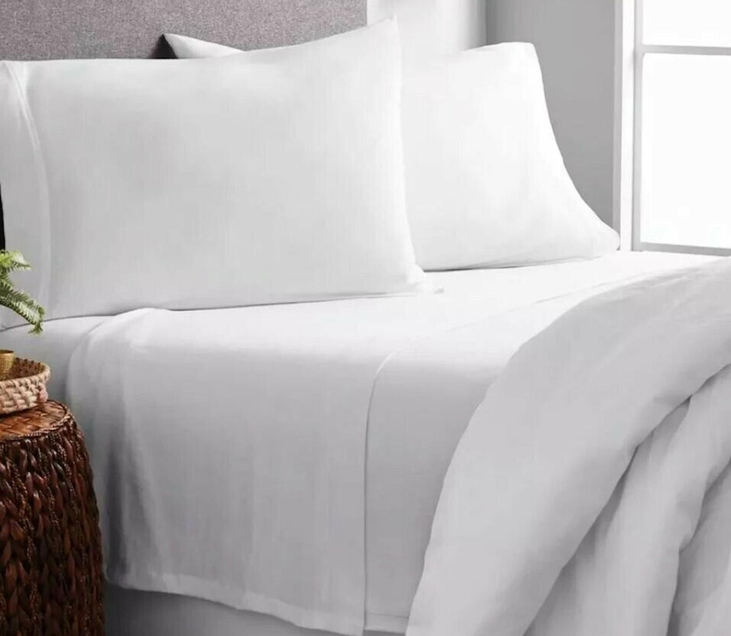 Farmhouse by Rachel Ashwell Cotton Rich Jersey Knit Sheet Sets Full White