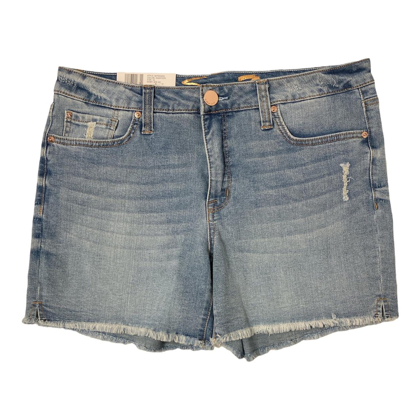 Seven7 Women's 5" Fray Hem Denim Weekend Shorts