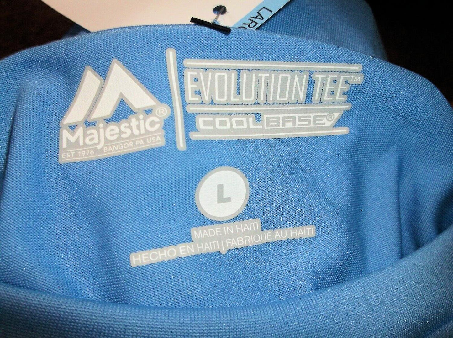 Majestic MLB Tampa Bay Rays Men's Light Blue Evolution Cool Base T-Shirt