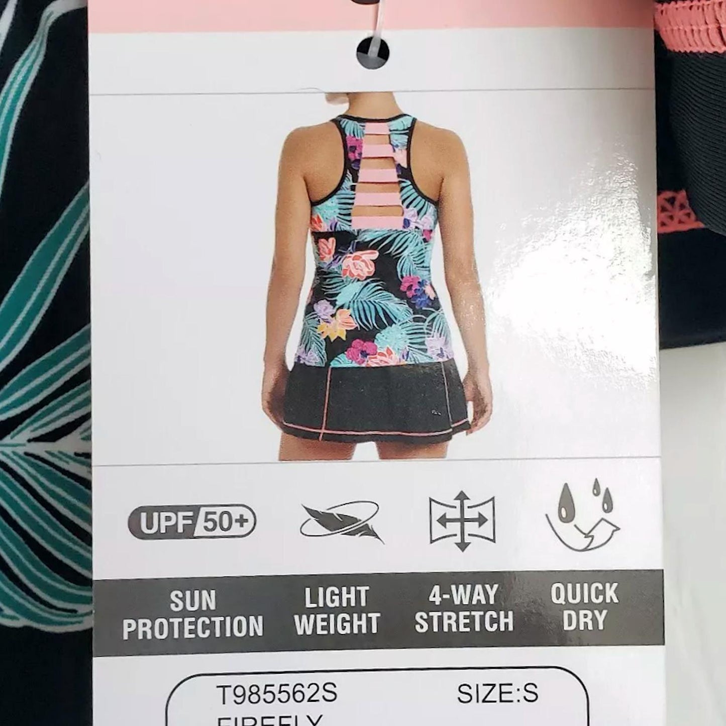 Zeroxposur Black Peach Floral Tankini & Swim Skirt 2 Pc Swimsuit Set