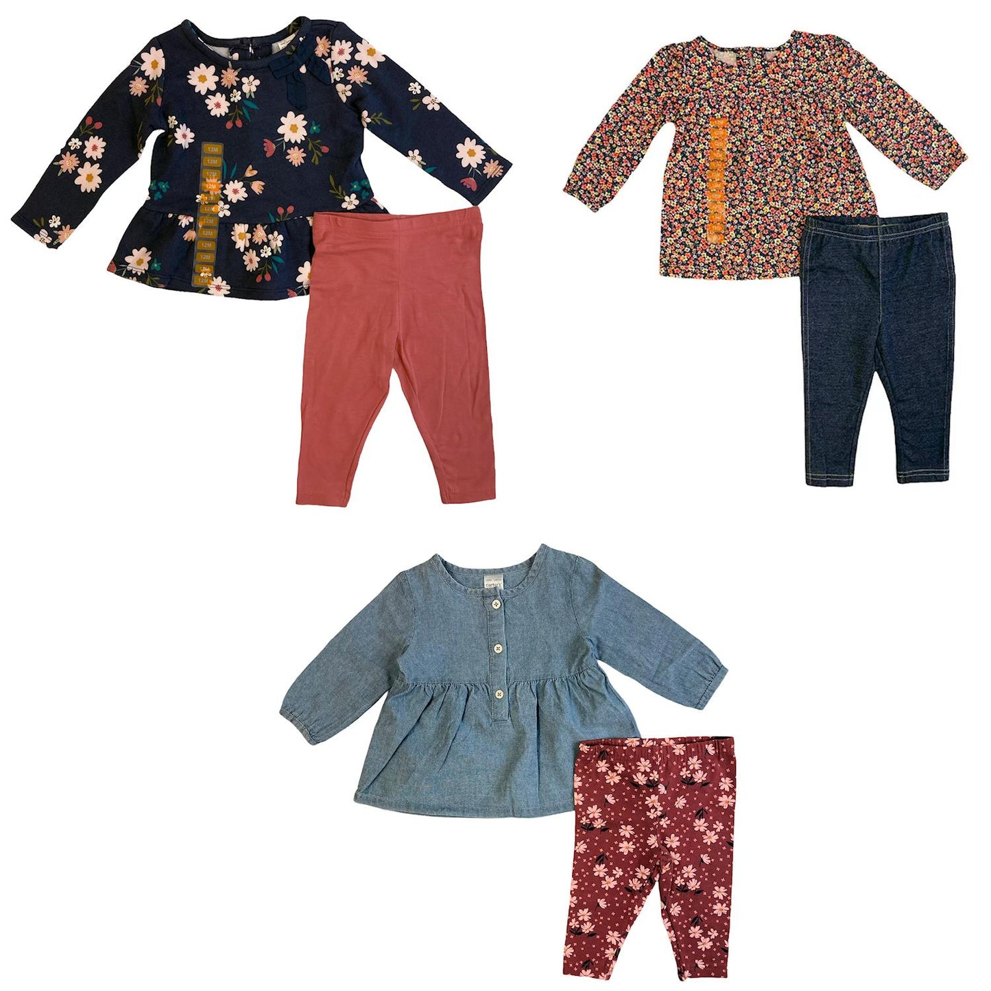 Carter's Girls 2-Piece Long Sleeve & Pant Playwear Set