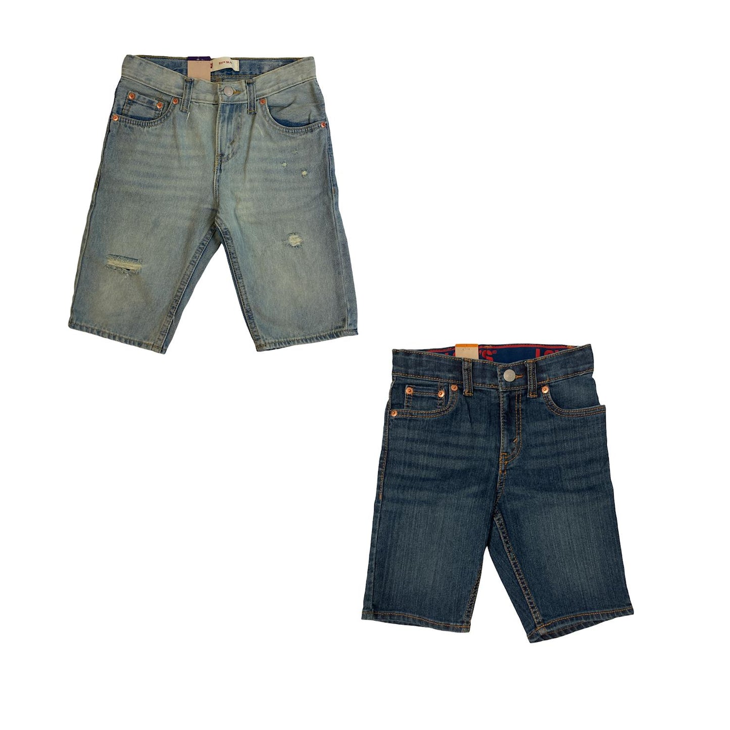 Levi Boy's 511 Adjustable Waistband Stretch Denim Shorts