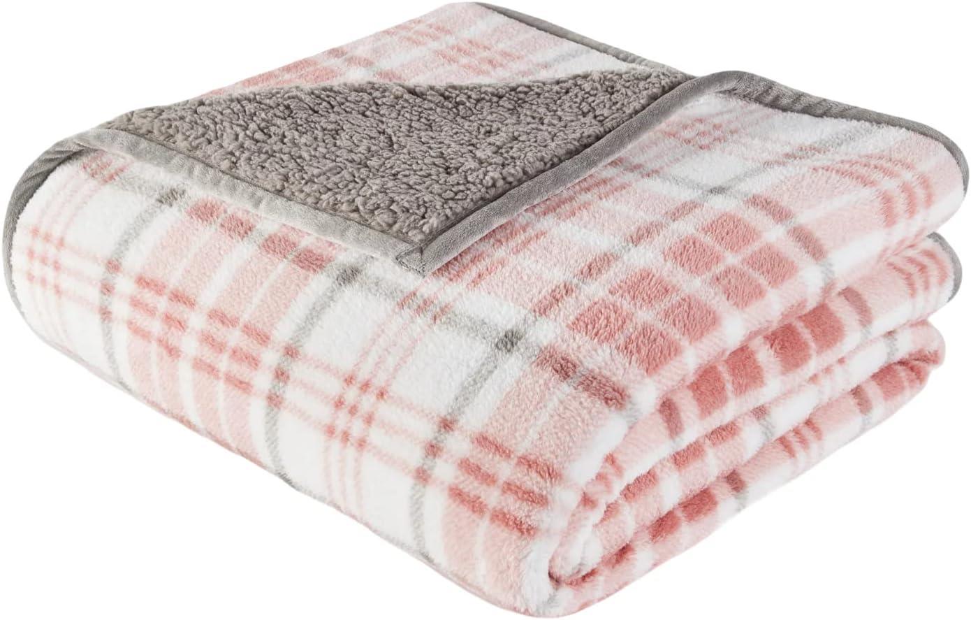 Member's Mark Oversized Cozy Throw, 60" x 72" (Rose Tyler Plaid)