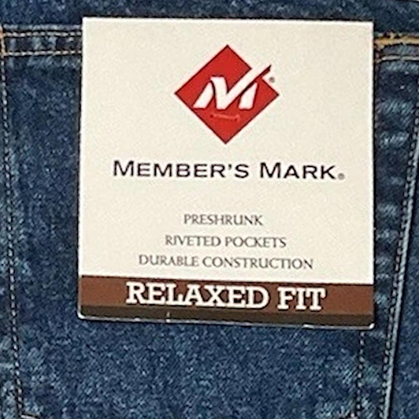 Member's Mark Men's Relaxed Fit Dark Wash Denim Jeans