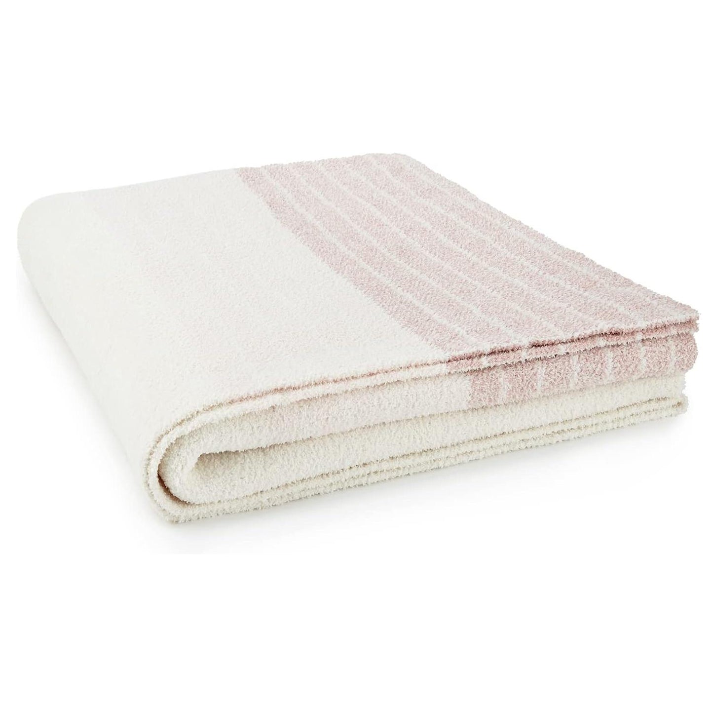 Luxurious Oversized 60x70 Heather Pink Cozy Knit Throw blanket