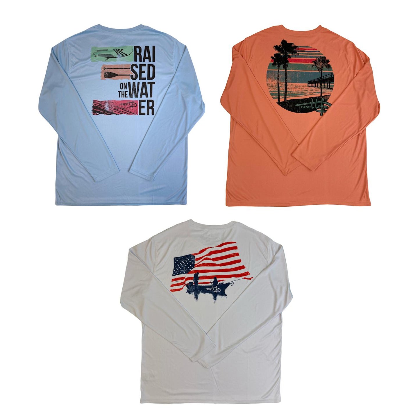 Reel Life Men's Sun Defender Lightweight Long Sleeve UV T-Shirt