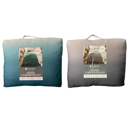 Member's Mark Super Soft Ombre Jersey Comforter & Sham Set, Twin/Twin XL