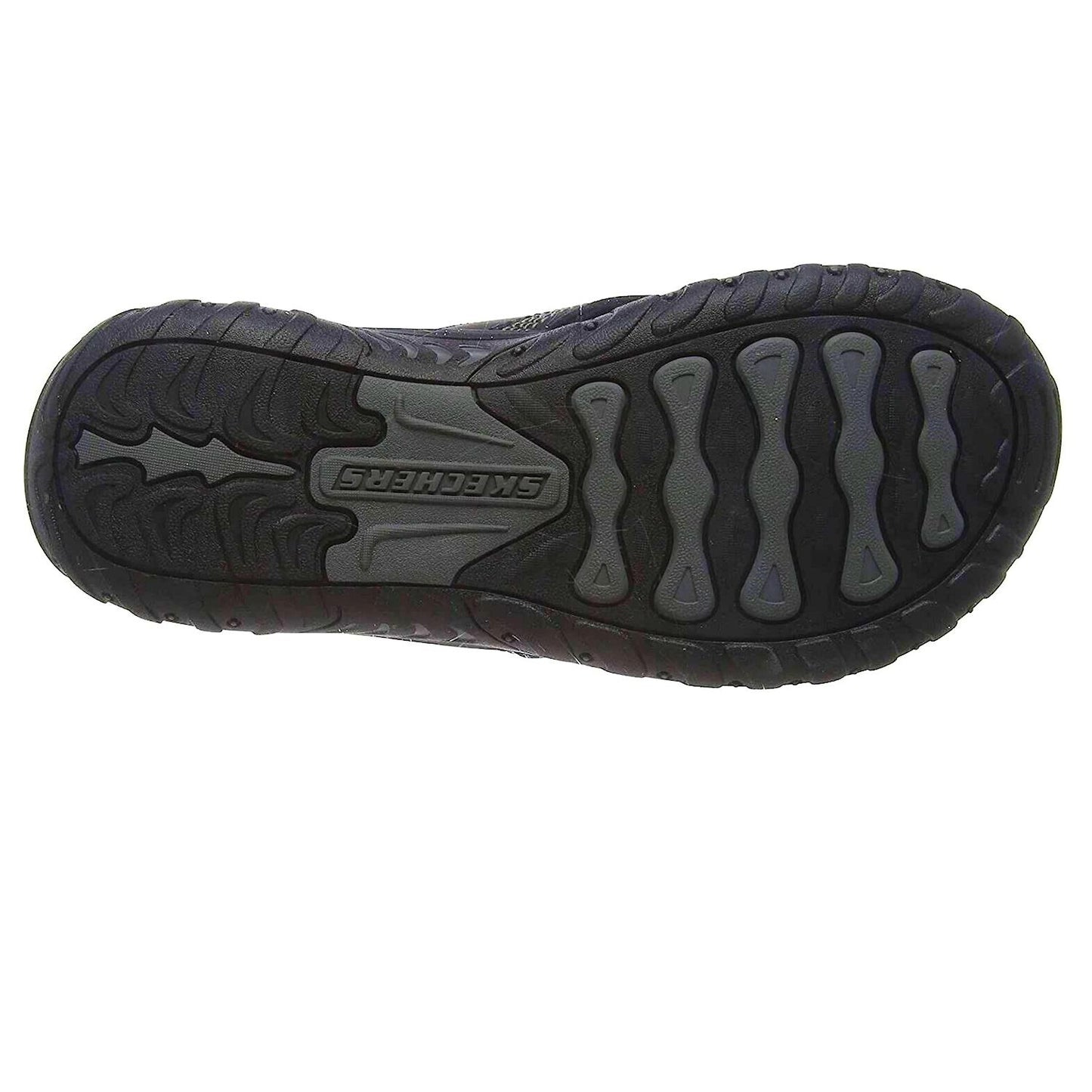 SKECHERS Mens Relaxed Fit Memory Foam Reggae Cubano Flip Flop Sandals Black 13