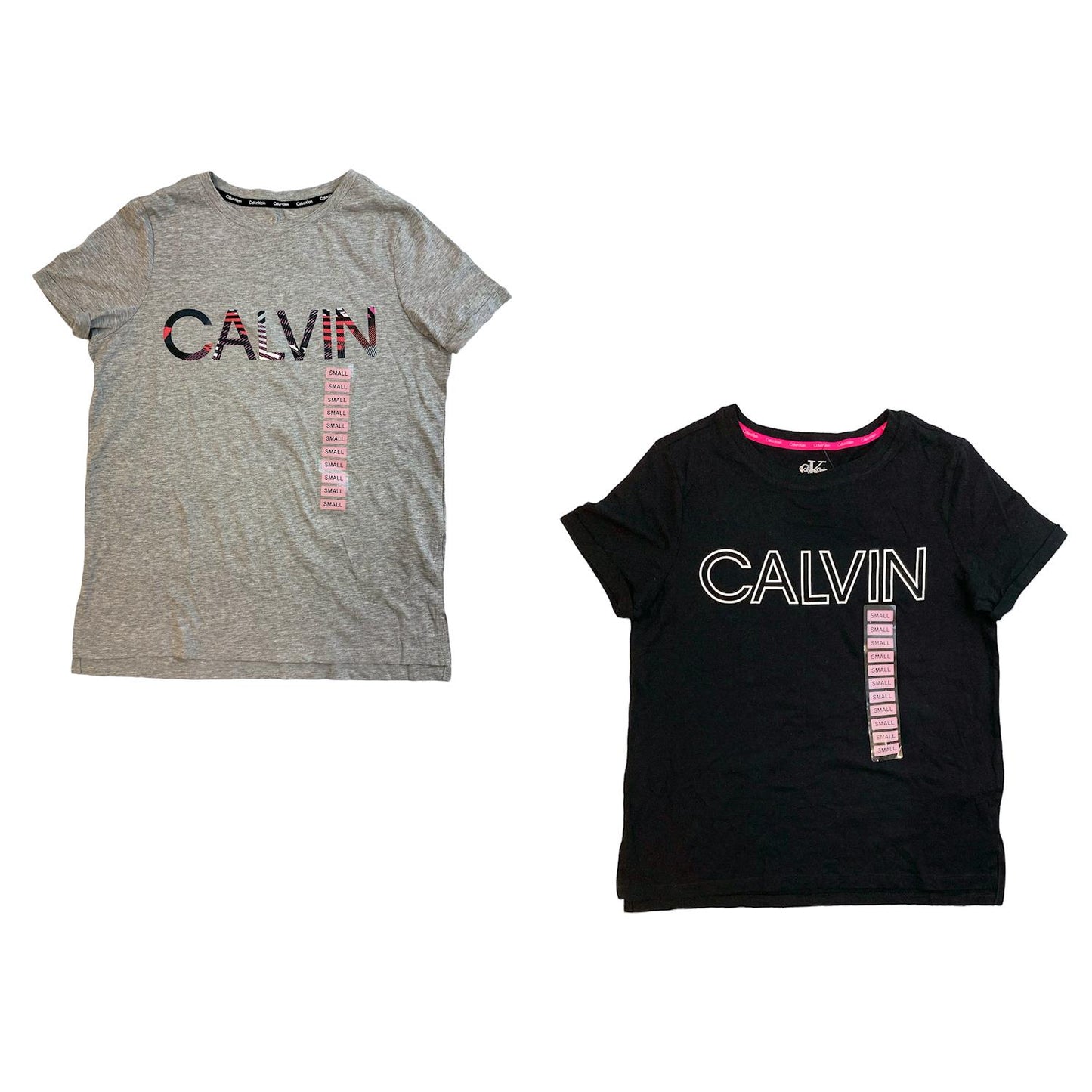 Calvin Klein Women's Soft Crew Neck Rolled Sleeve Graphic Logo T-shirt