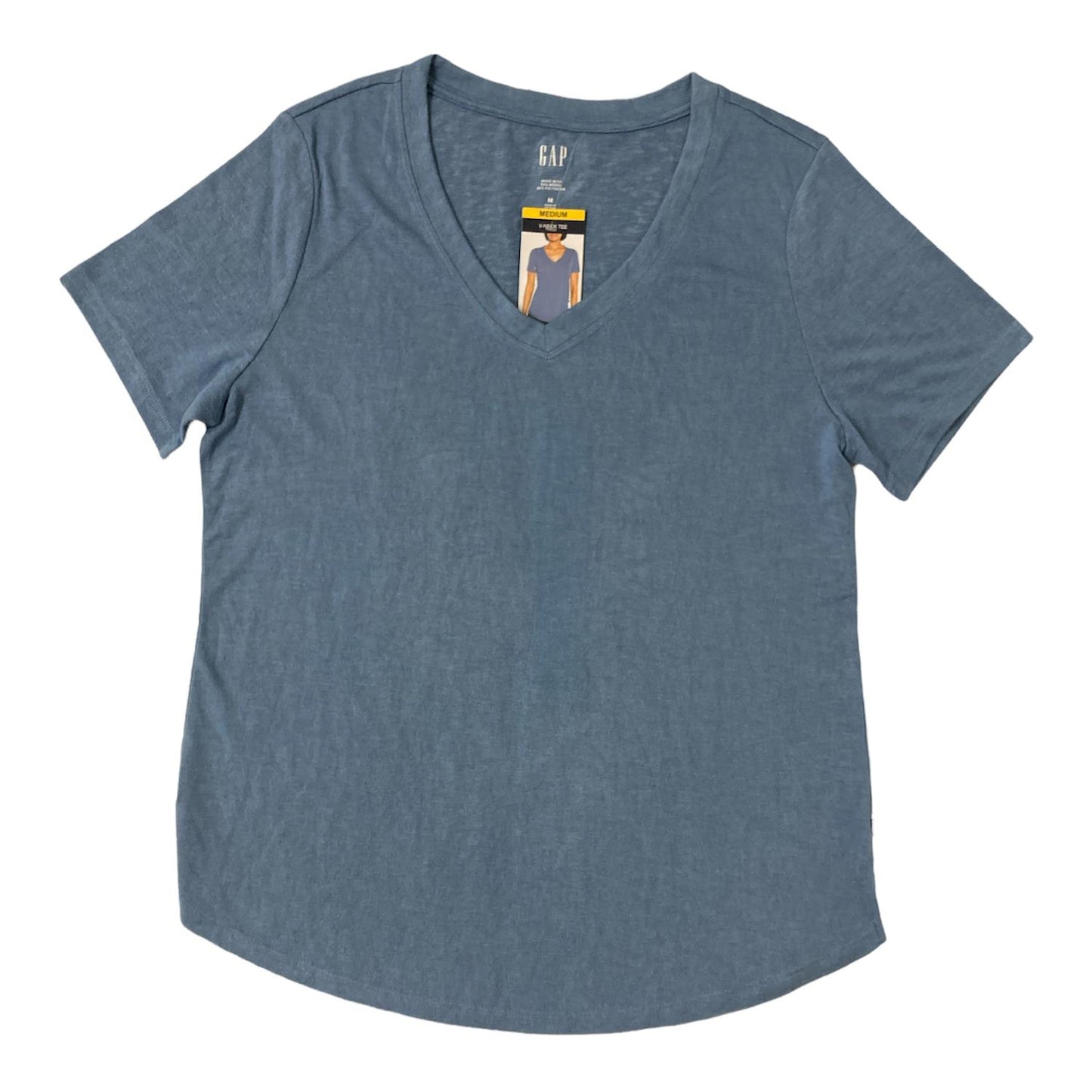 GAP Women's Lightweight Modal Blend V-Neck Scoop Hem T-Shirt