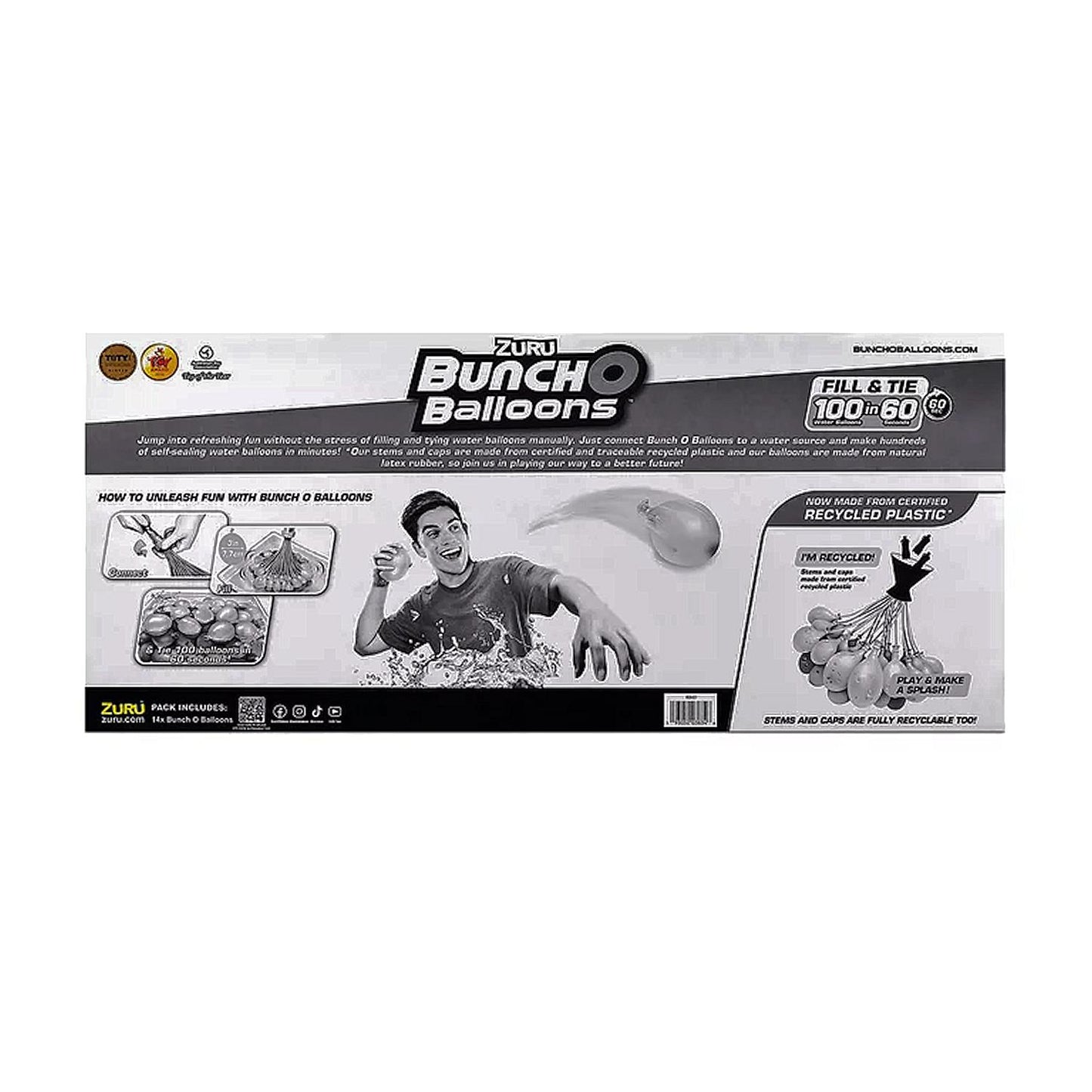 Bunch O Balloons 465 Rapid-Fill Self-Tying Recyclable Water Balloons (14 stems)