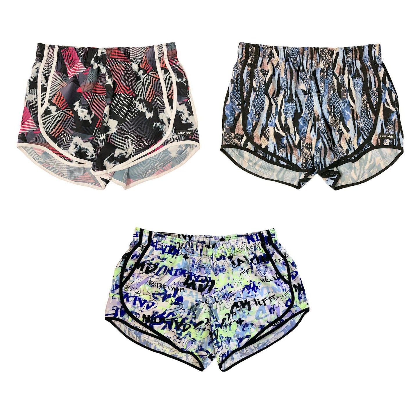 Calvin Klein Womens Comfortable Fashion Print Running Shorts