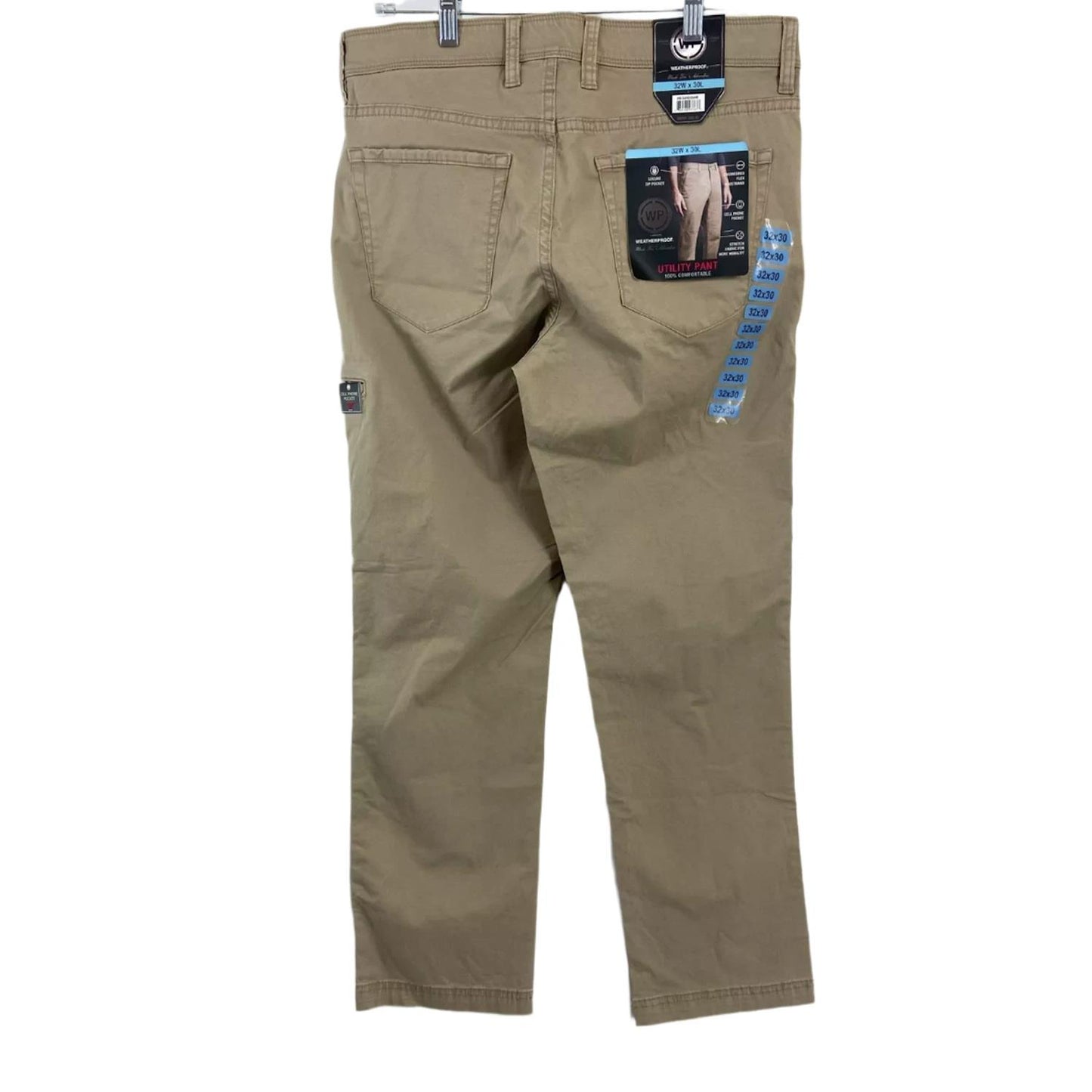 Weatherproof Men's Flex Waist Stretch 6-Pocket Utility Pants