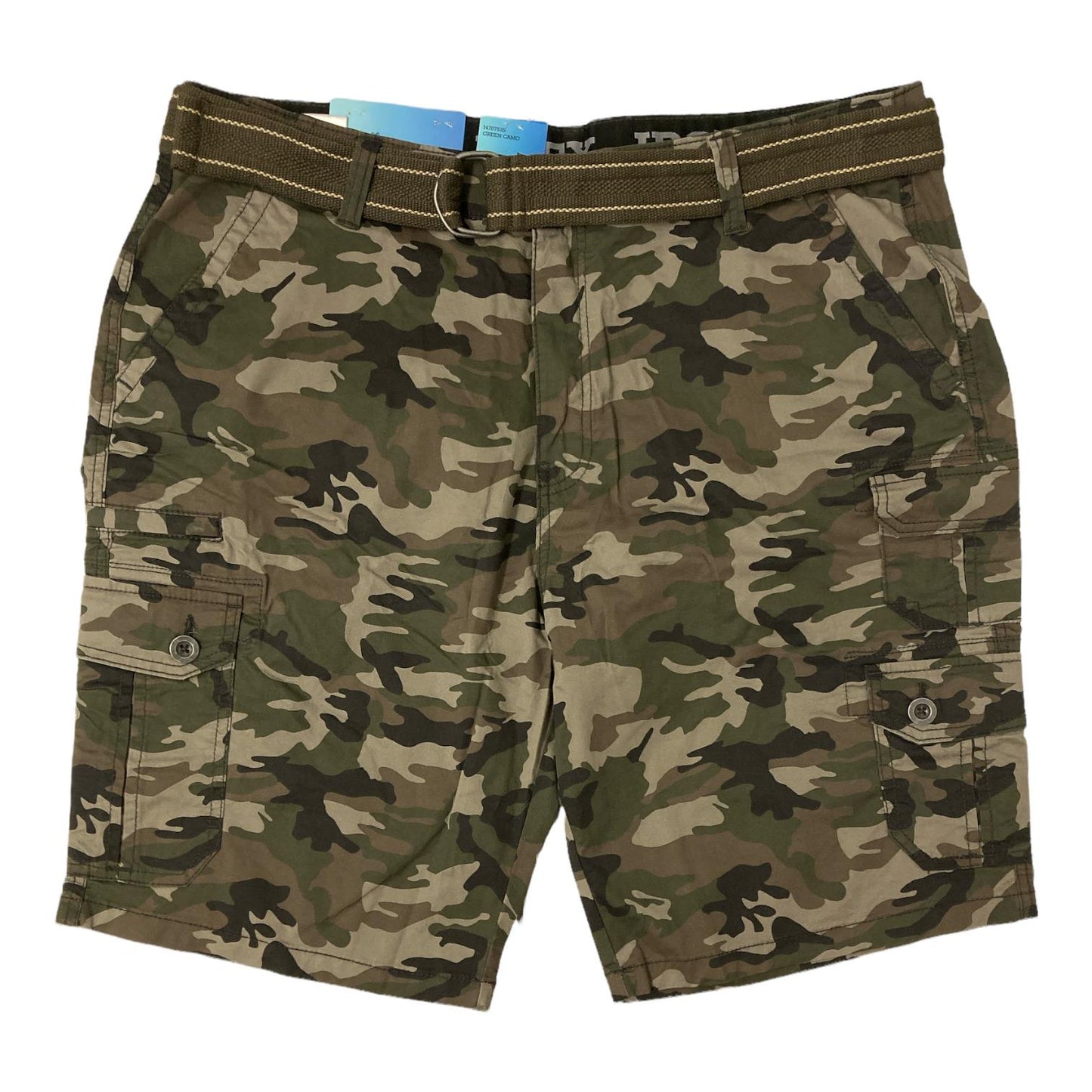 Iron Co Men's Comfort Flex Waistband Stretch Twill Cargo Shorts