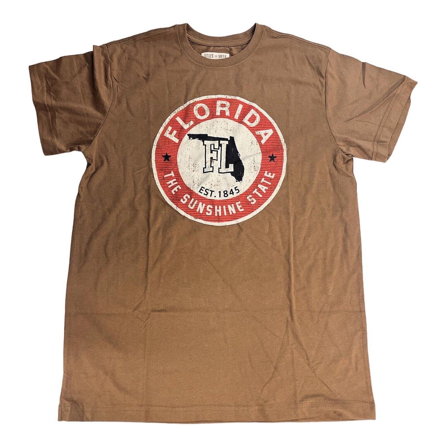State of Mine Florida The Sunshine State Men's T-Shirt Brown