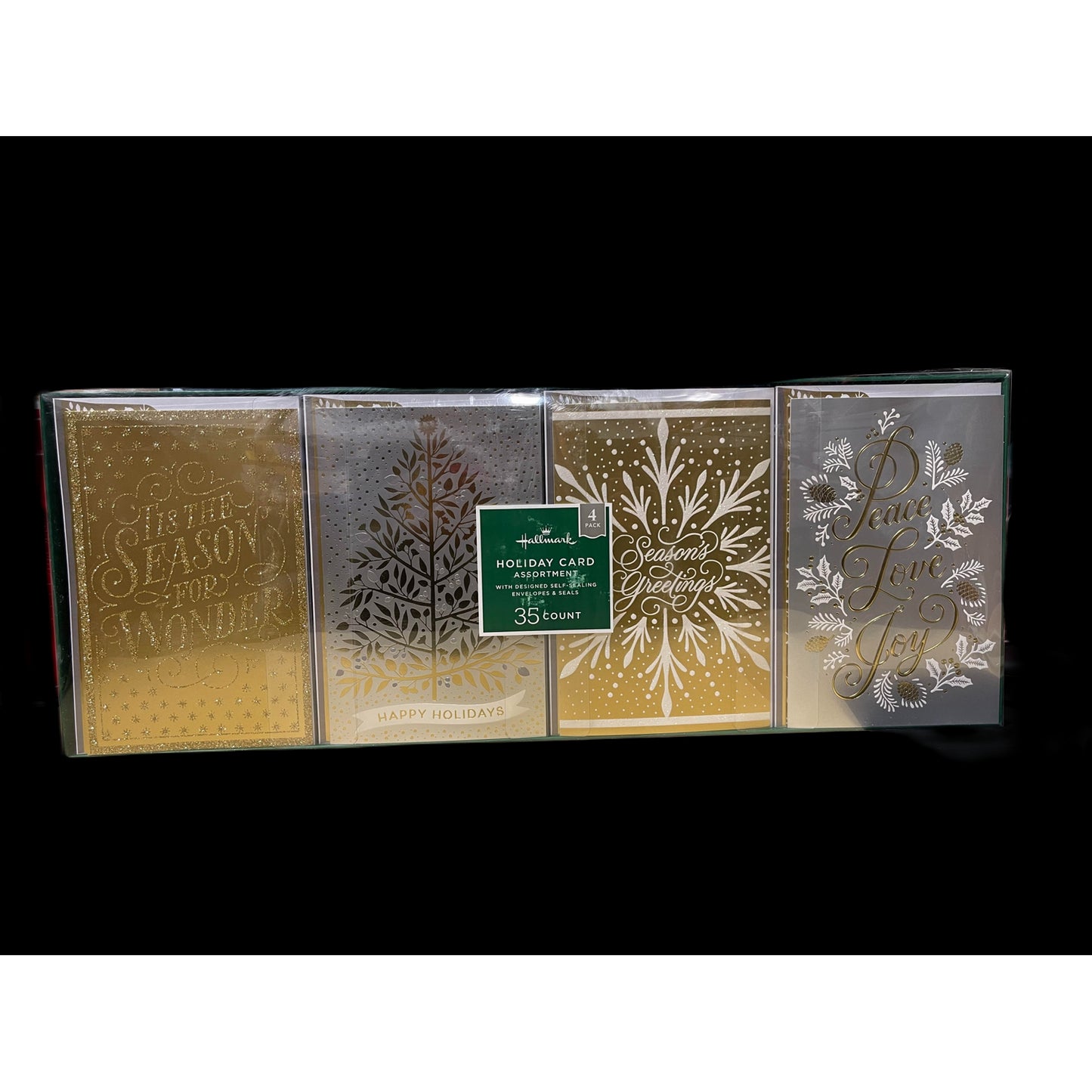 Hallmark Boxed Christmas Cards Assortment, Holiday Season (4 Designs, 35 Cards and Envelopes)