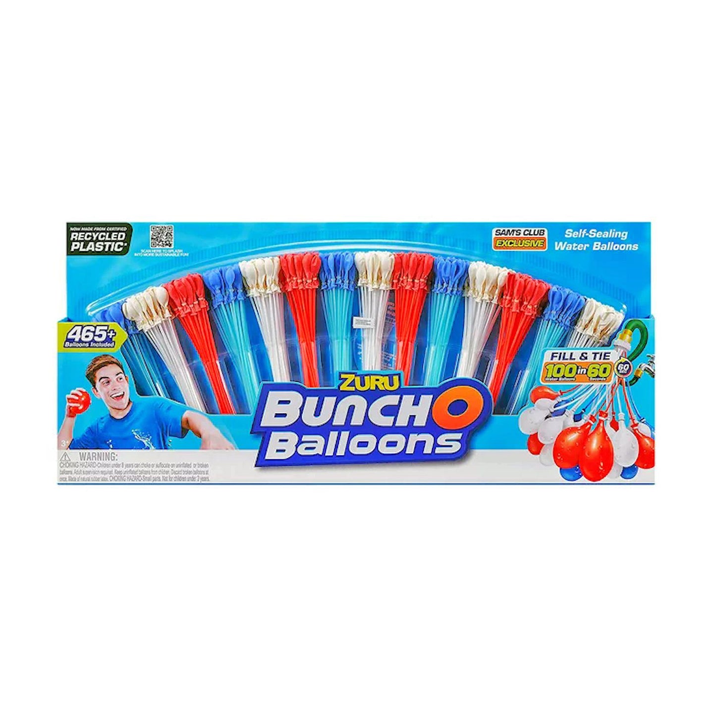 Bunch O Balloons 465 Rapid-Fill Self-Tying Recyclable Water Balloons (14 stems)